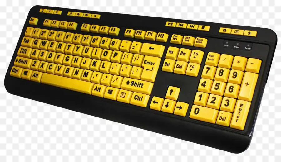 Teclado，Llaves Amarillas PNG