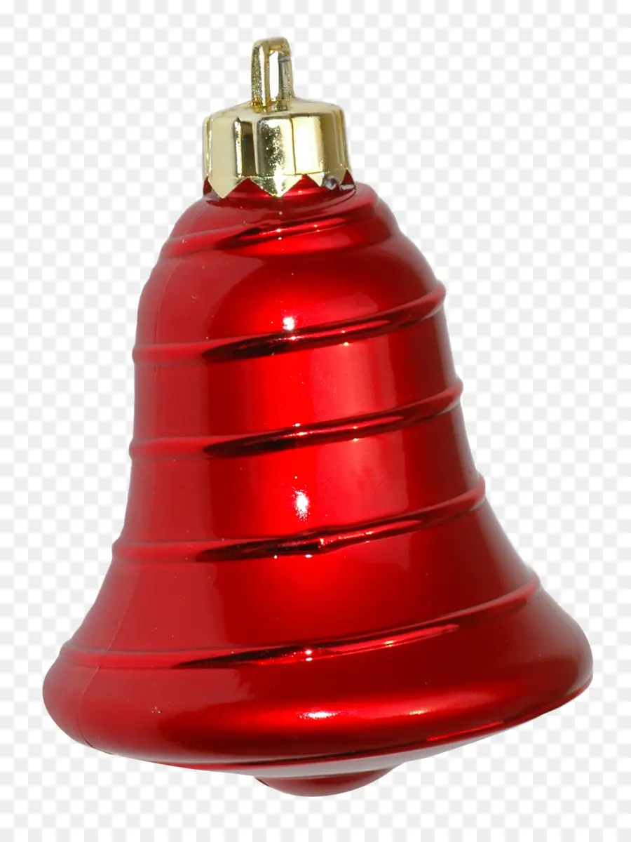 Adorno De Campana Roja，Navidad PNG