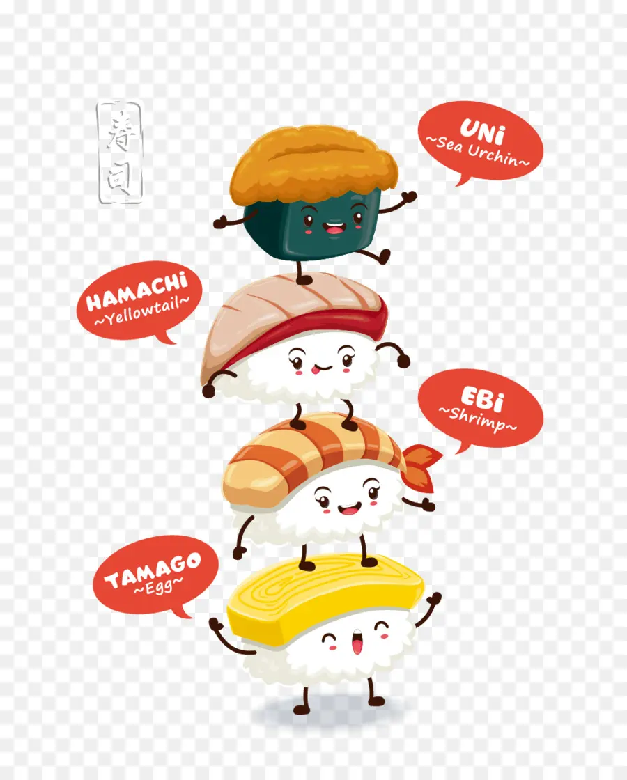 Sushi，Dibujos Animados PNG