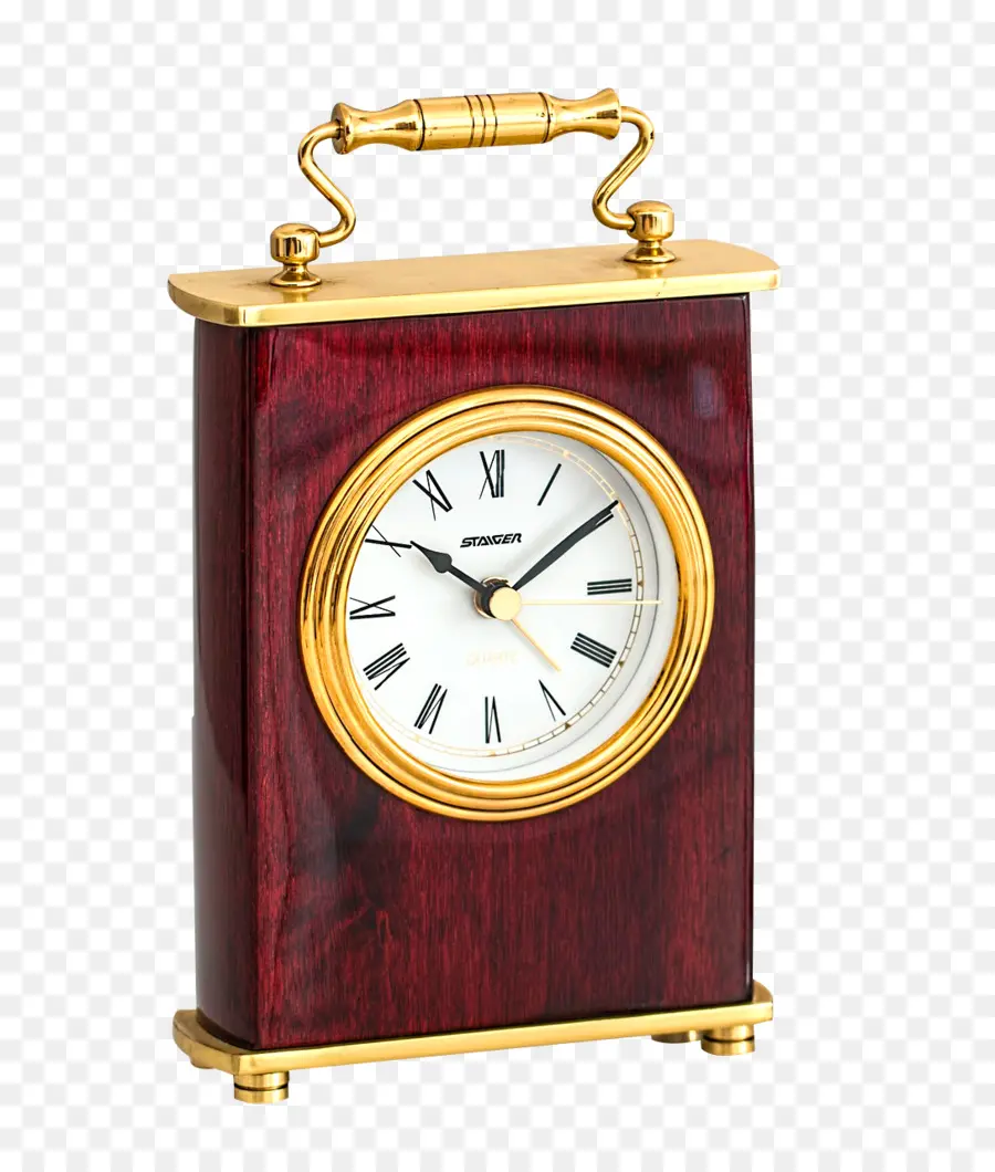 Reloj De Mesa De Madera，De Madera PNG