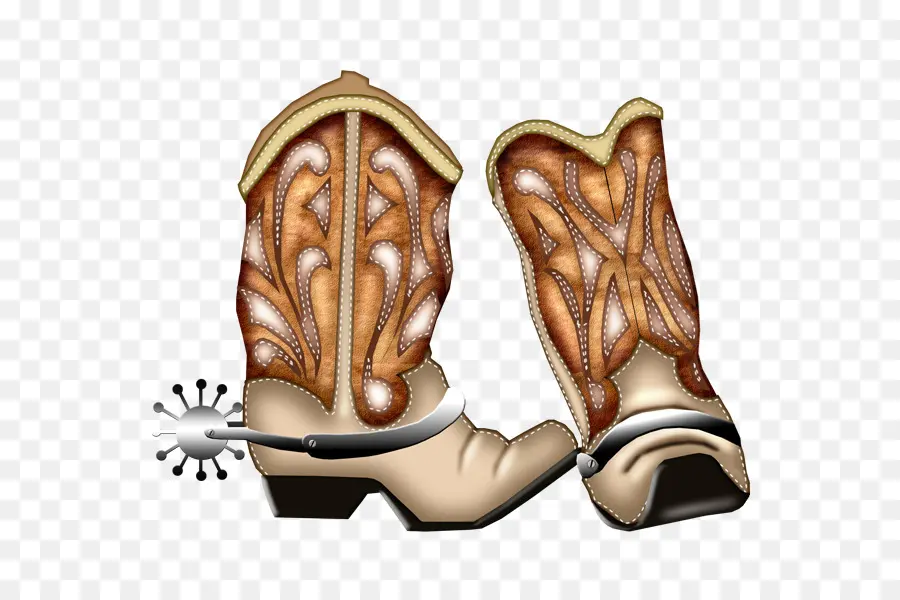 Botas Cowboy Decorativas，Espuelas PNG