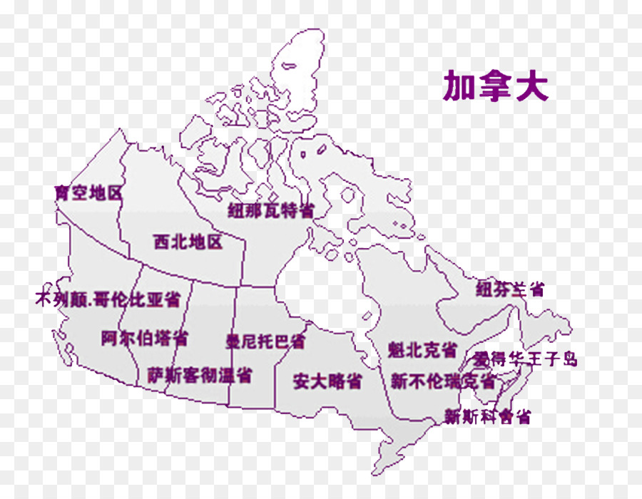 Canadá，Mapa PNG