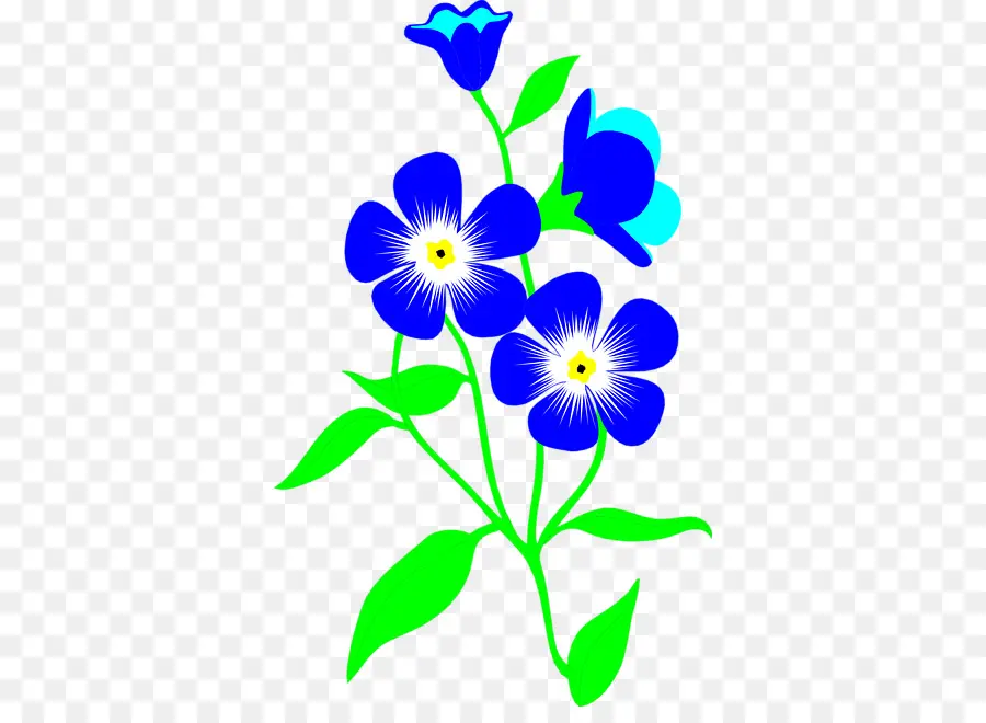 Flor，Azul PNG