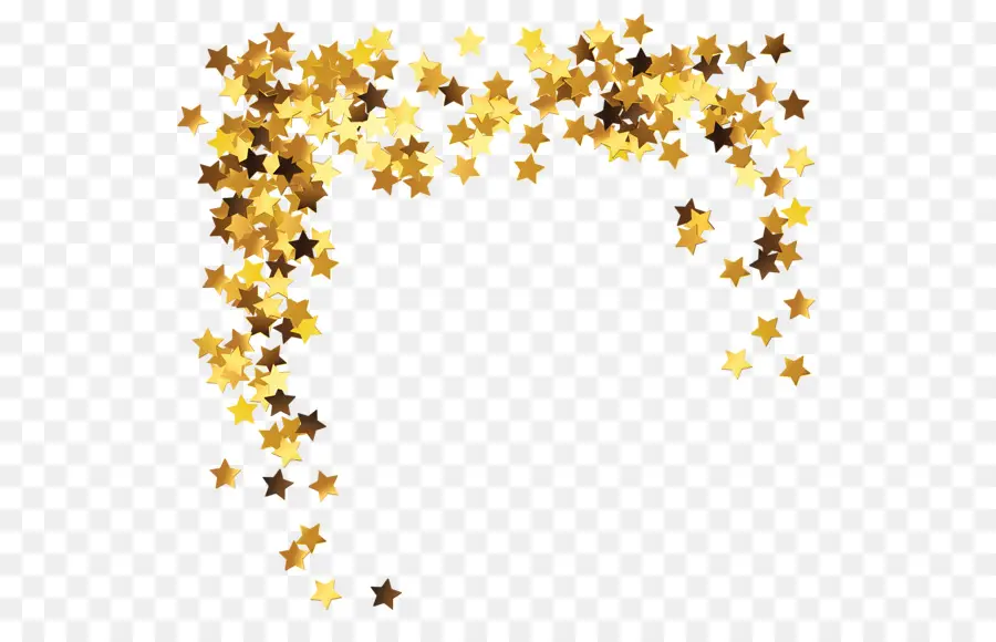 Confeti Estrella，Amarillo PNG