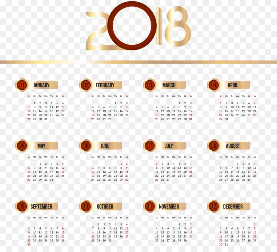 Calendario，Año Nuevo PNG