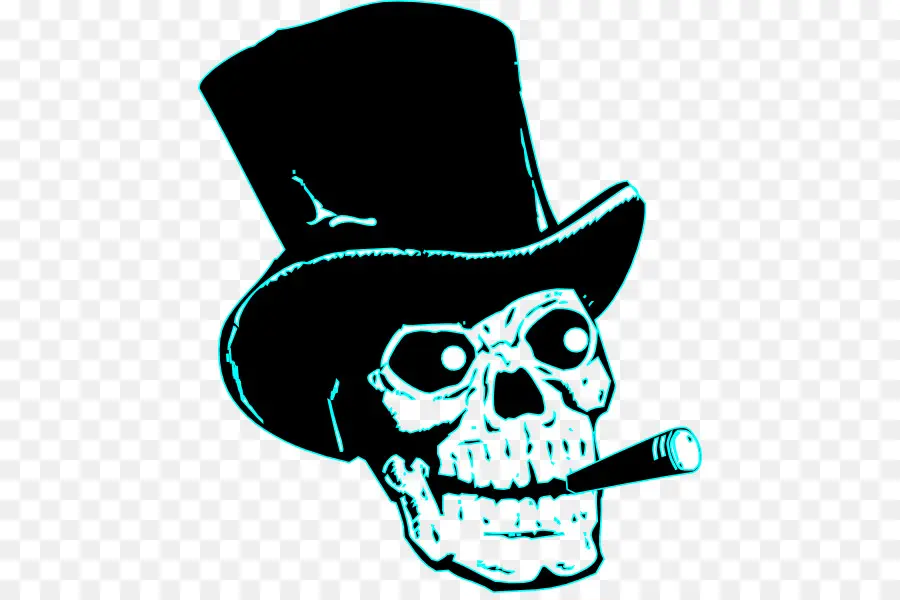 Calavera Con Sombrero，Esqueleto PNG