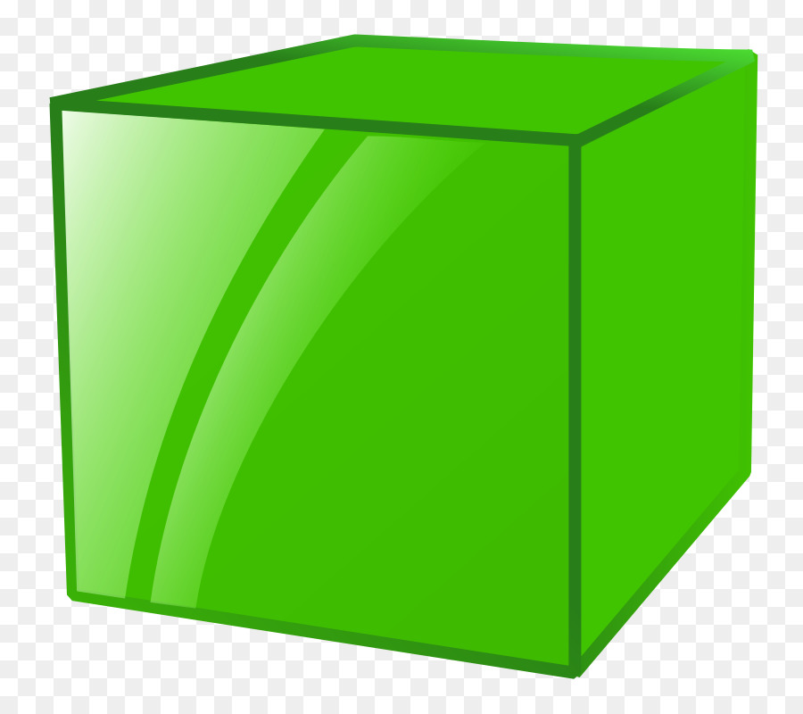 Cubo Verde，3d PNG