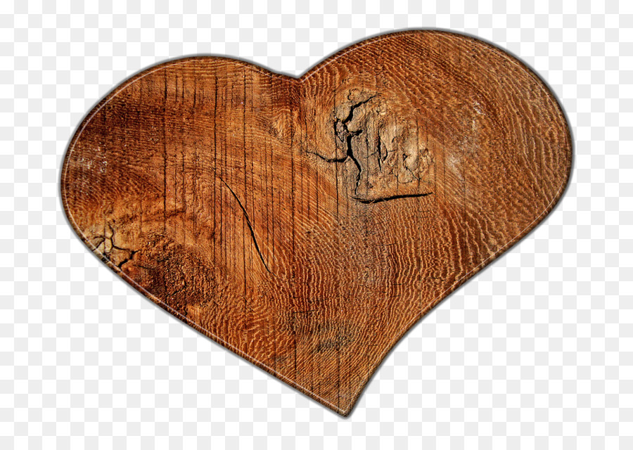 Corazón De Madera，Textura PNG