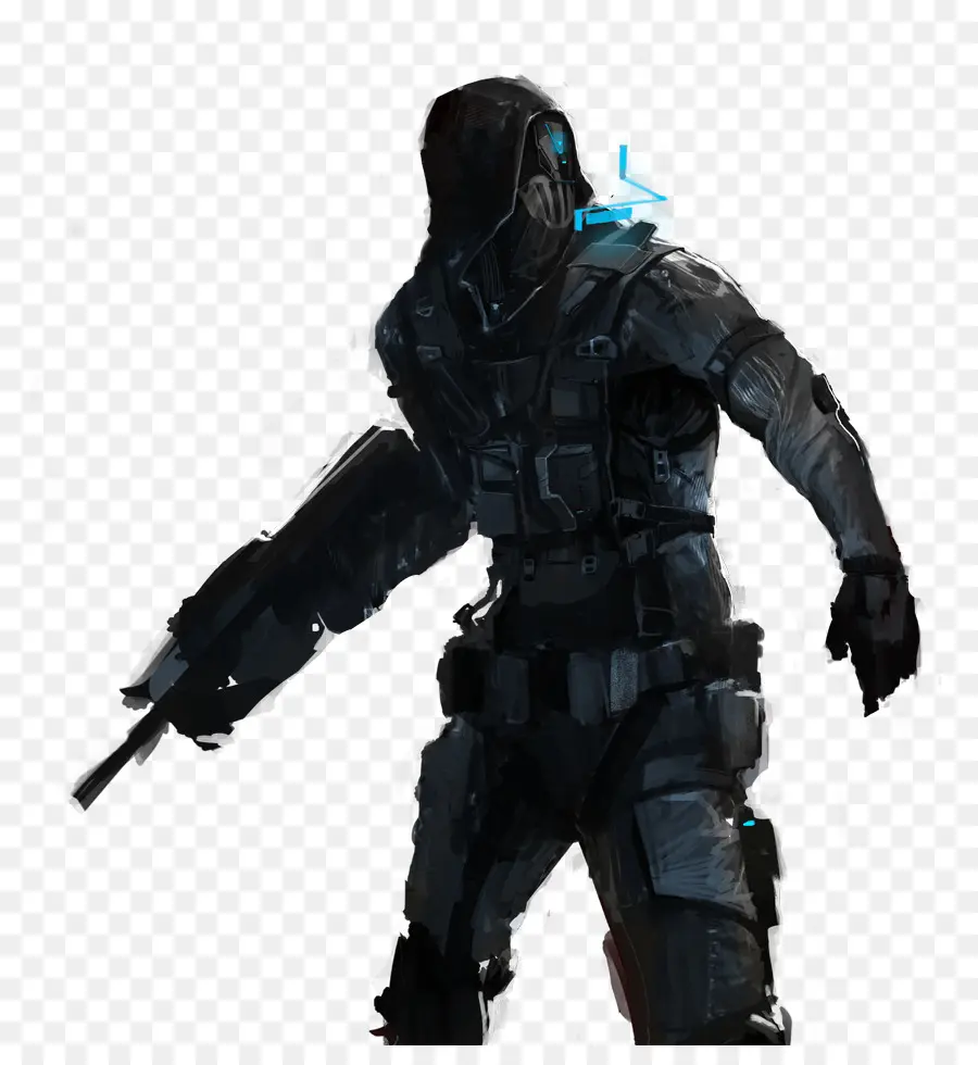 Soldado Blindado Negro，Armadura PNG