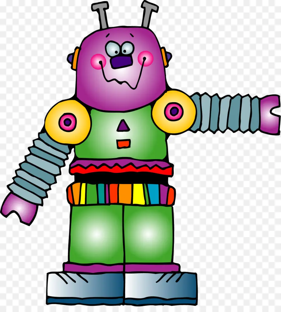 Robot Colorido，Vistoso PNG