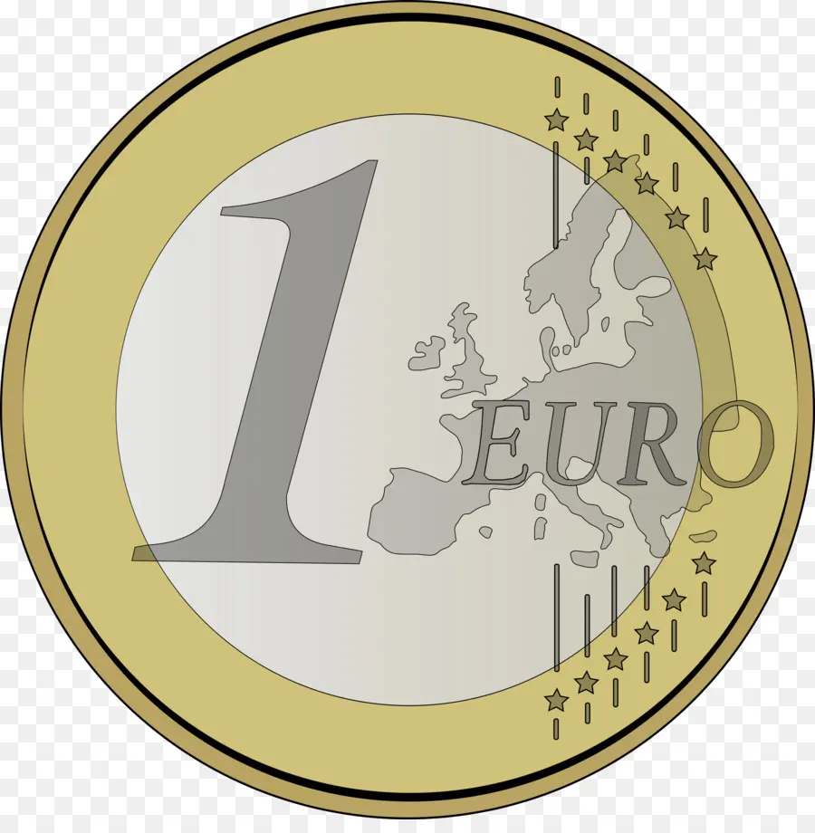 Euro，1 Moneda De Euro PNG