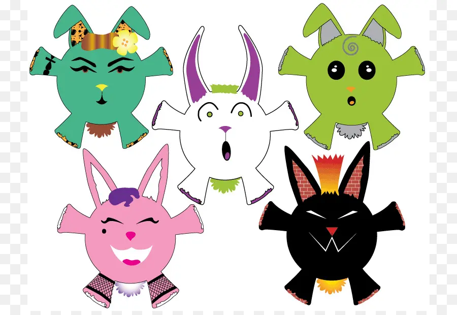 Conejitos De Dibujos Animados，Animales PNG