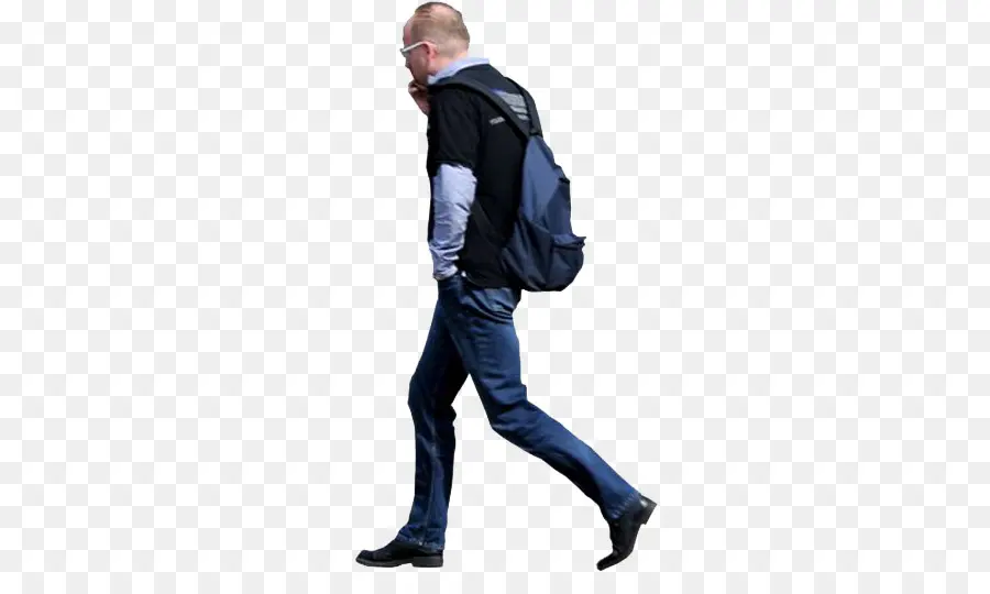 Hombre Caminando，Mochila PNG