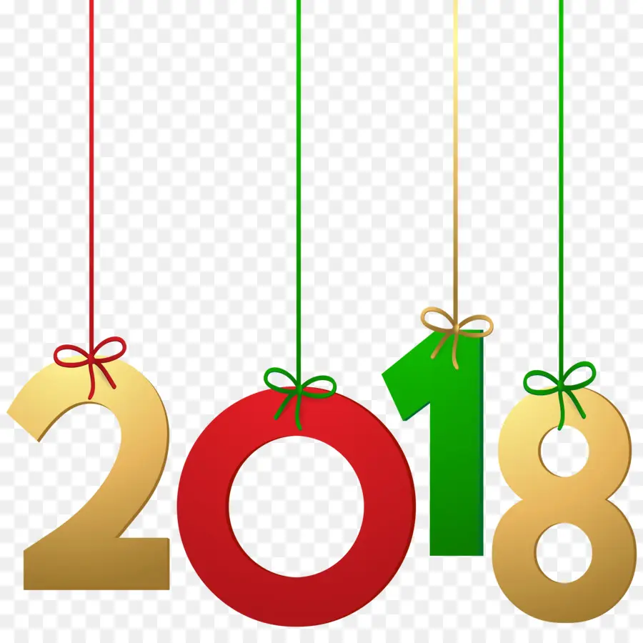 Decoración 2018，Año PNG