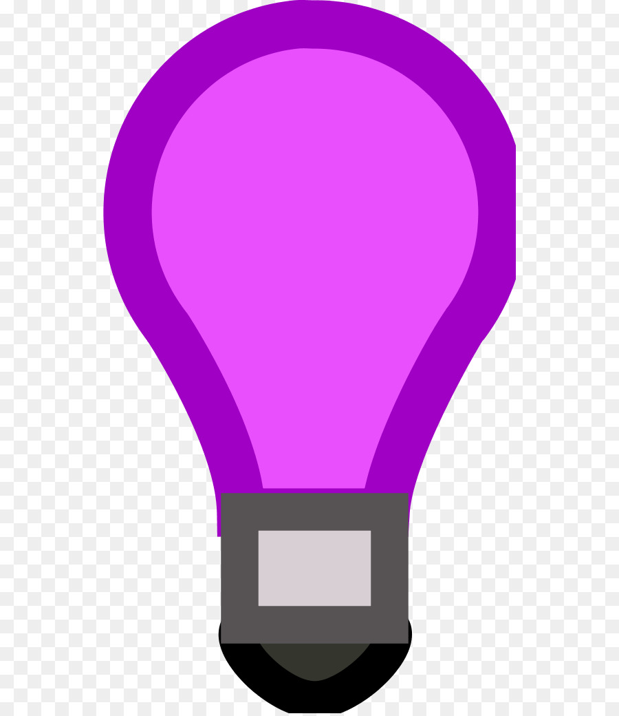 Bombilla De Luz Morada，Electricidad PNG