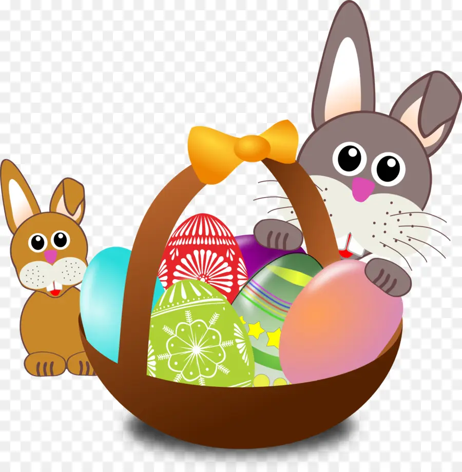 Cesta De Pascua，Conejito PNG