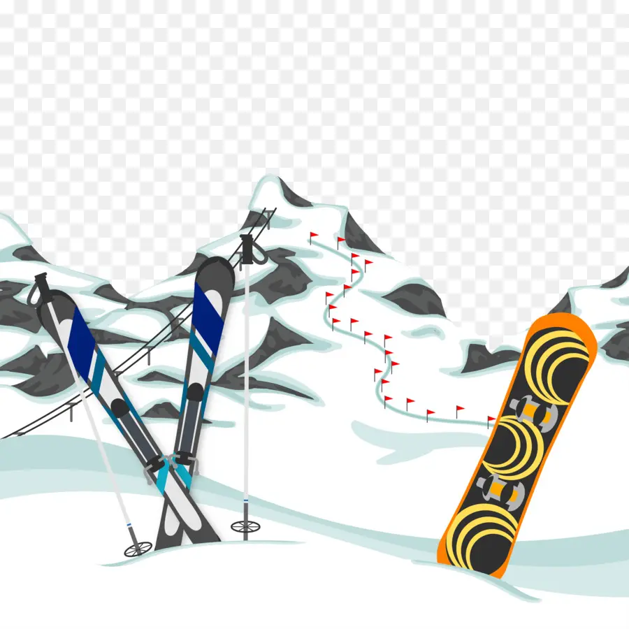 Esquí Y Snowboard，Bastones De Esquí PNG