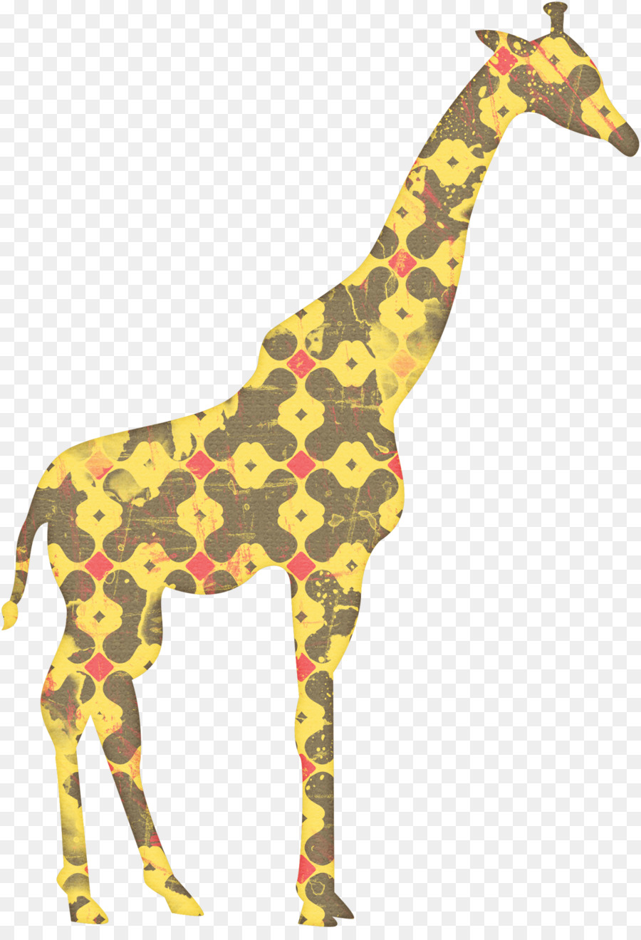 Jirafa Estampada，Alto PNG