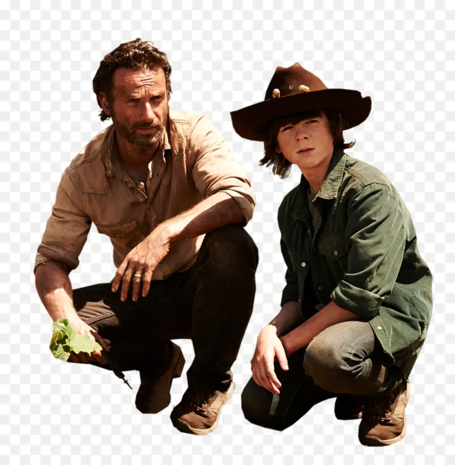 Carl Grimes，Rick Grimes PNG