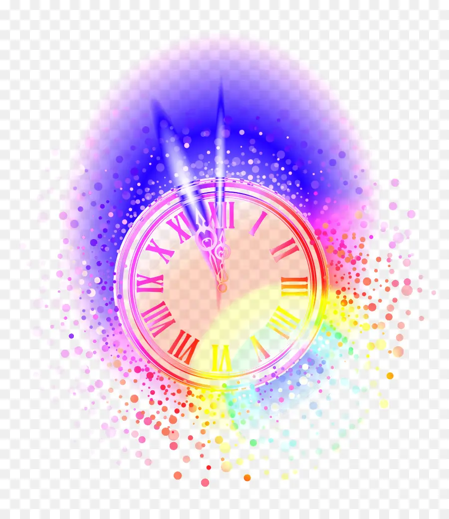 Reloj Colorido，Tiempo PNG