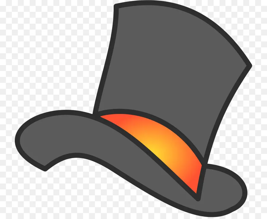 Sombrero De Copa Con Banda Naranja，Sombrero PNG