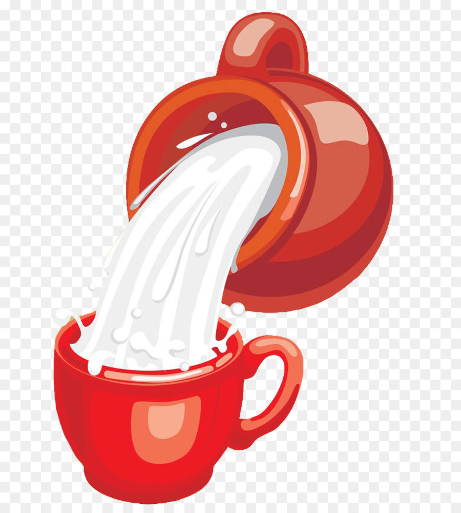 Taza Roja Con Leche，Torrencial PNG