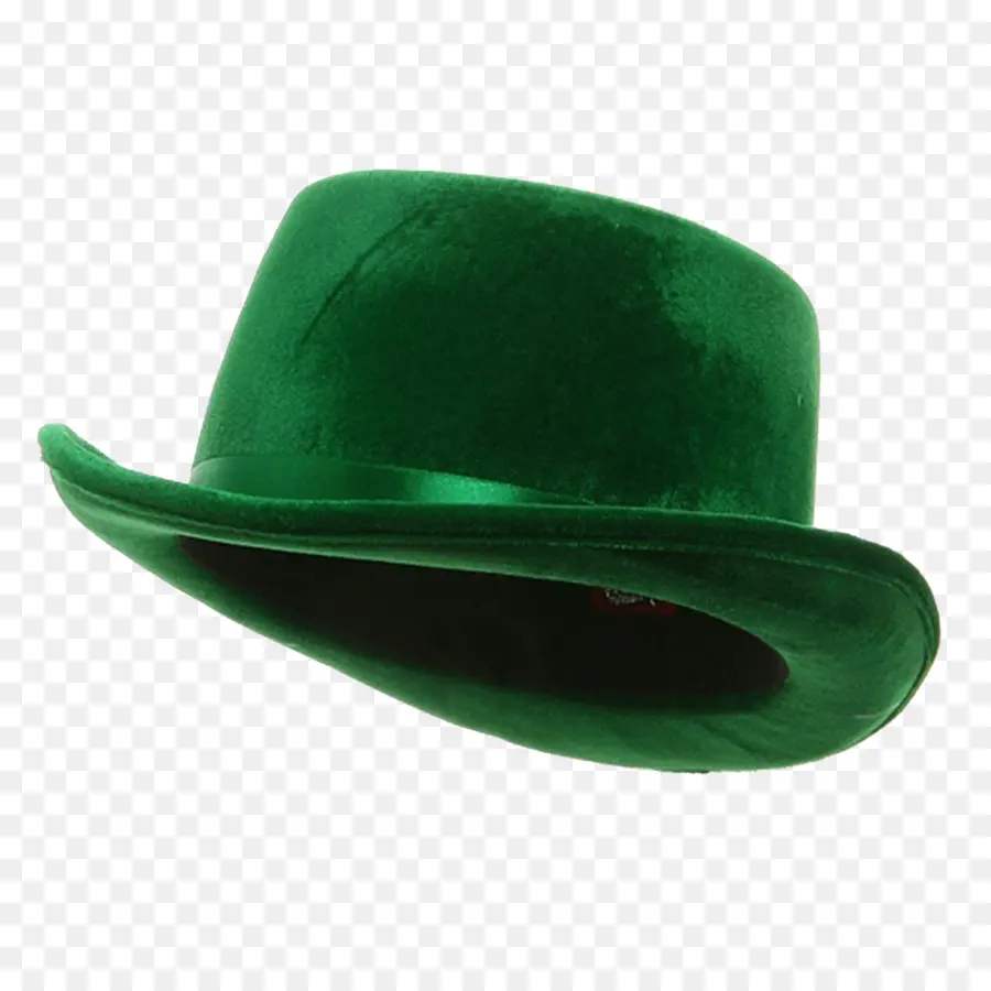 Sombrero De Copa Verde，Terciopelo PNG