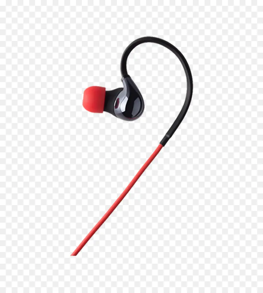 Auricular Rojo Y Negro，Cableado PNG