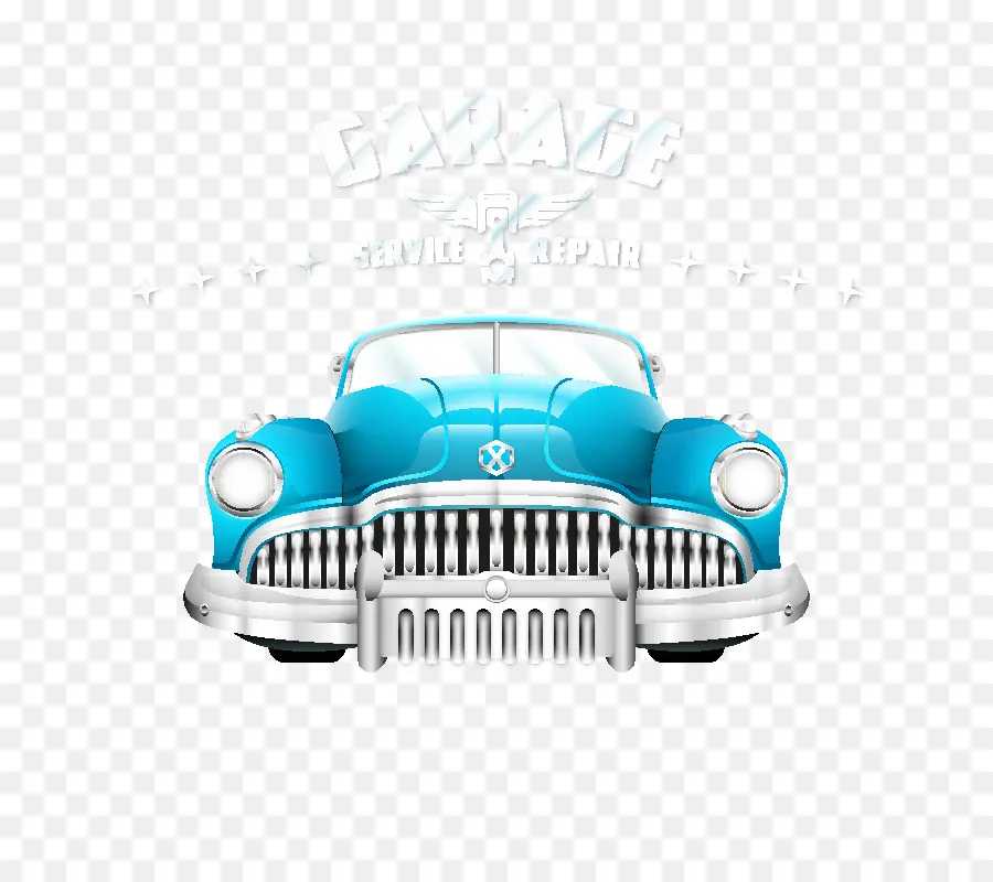 Coche Antiguo Azul，Clásico PNG