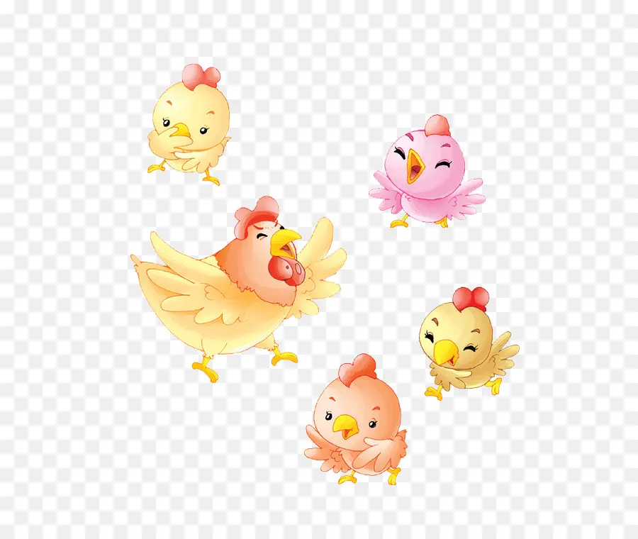 Familia De Pollos，Madre Gallina PNG