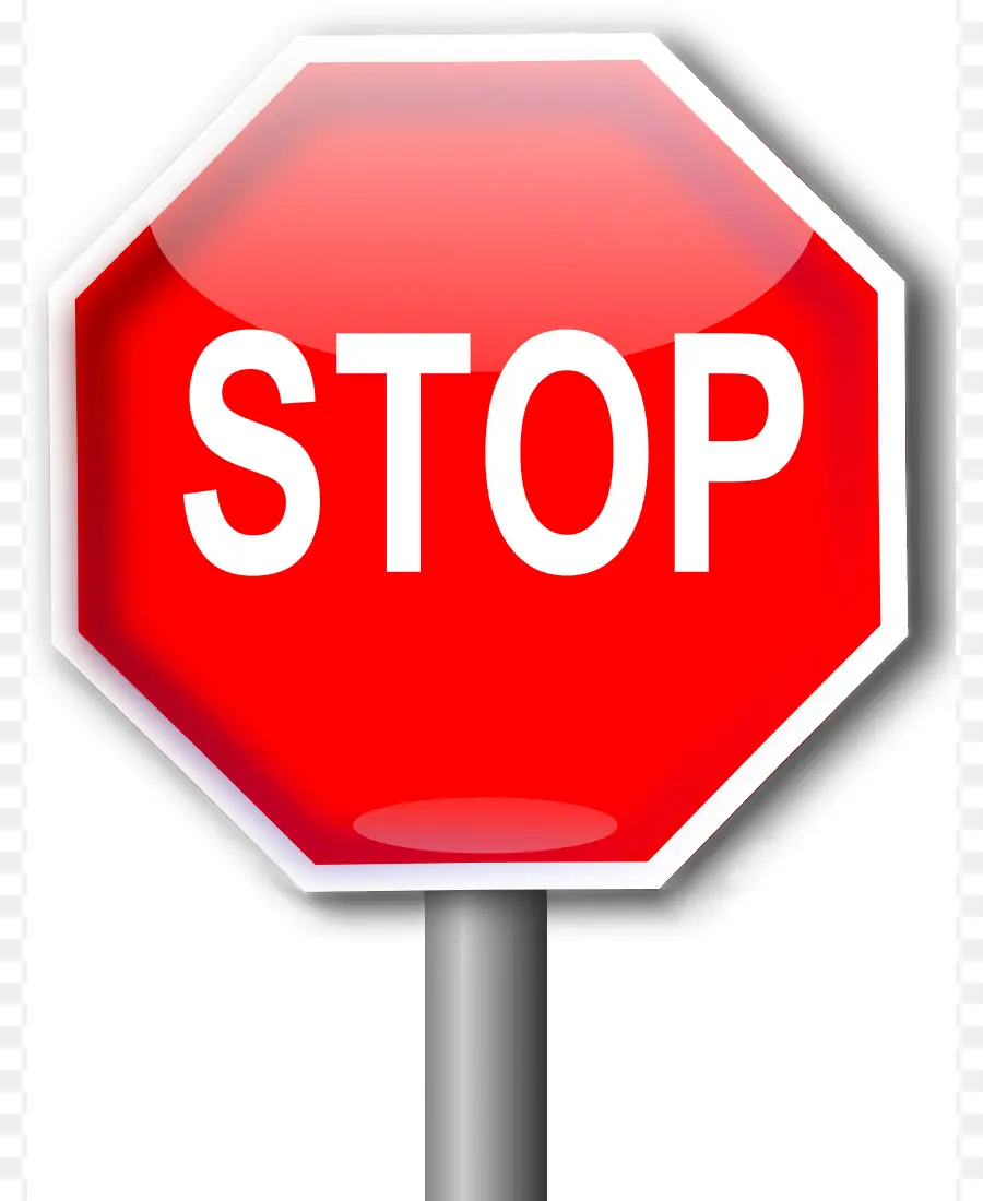 Señal De Stop，Rojo PNG