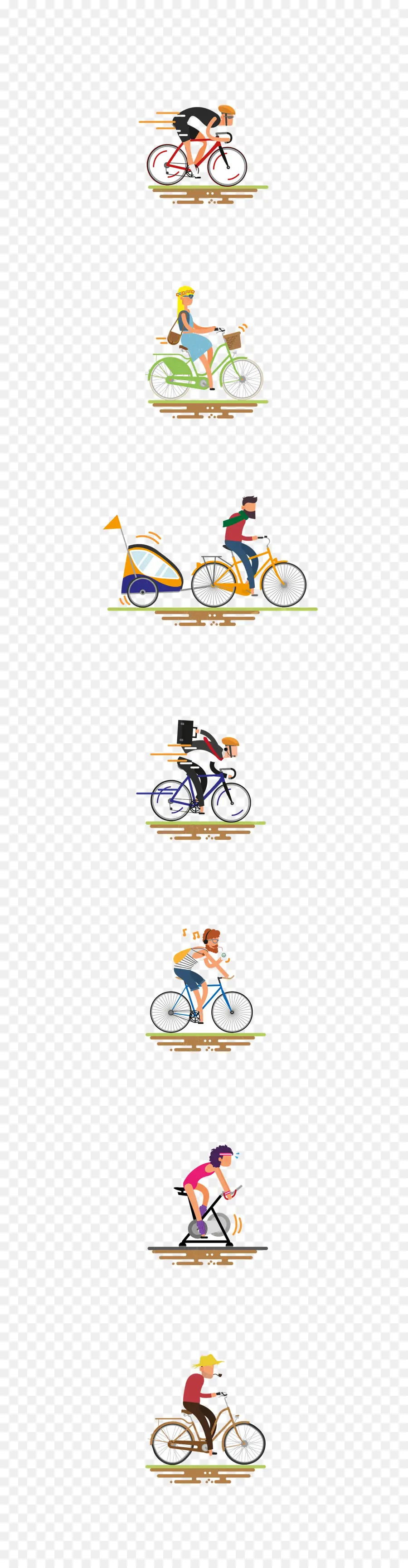 Ciclistas，Bicicletas PNG