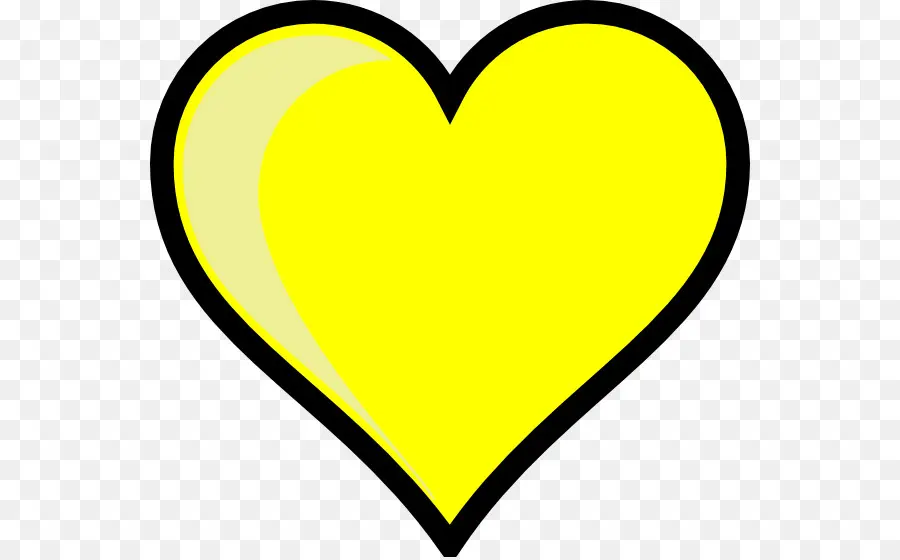 Corazón，Amarillo PNG