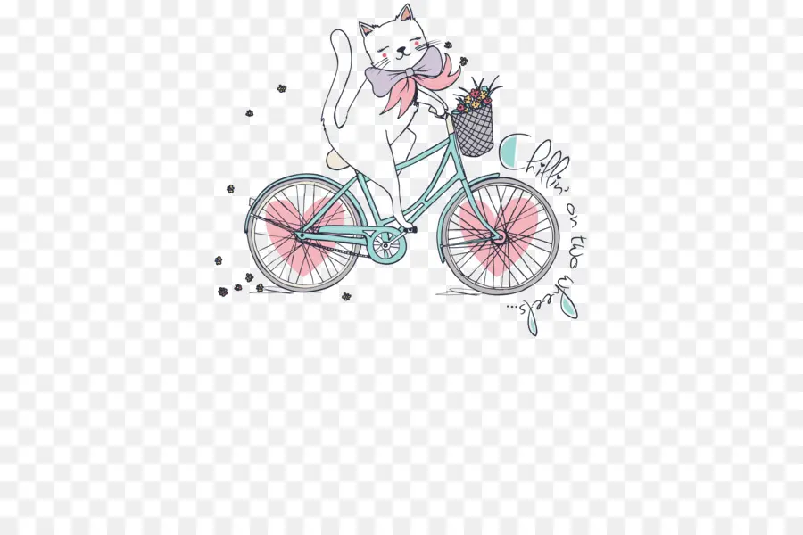 Gato En Bicicleta，Bicicleta PNG