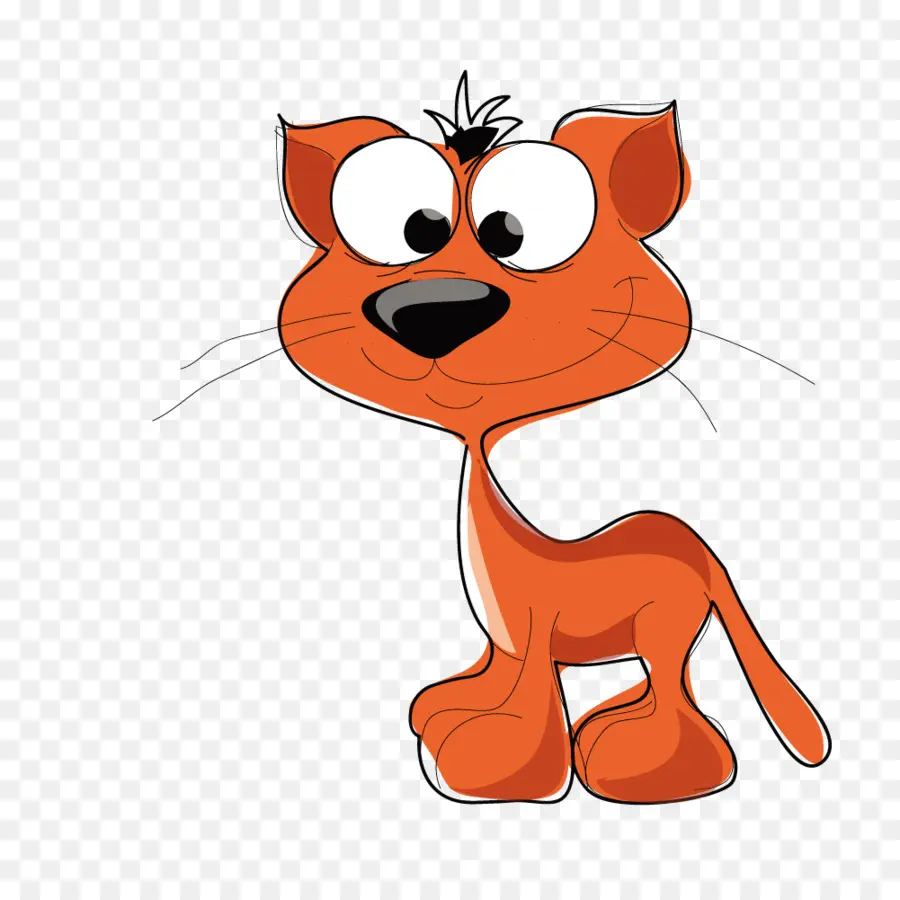 Gato Naranja De Dibujos Animados，Animal PNG