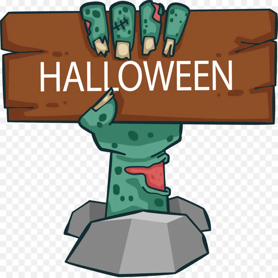 Signo De Halloween，Mano Zombi PNG