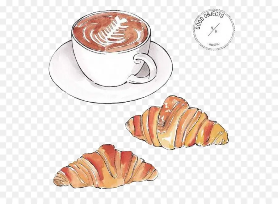 Croissant，Café PNG