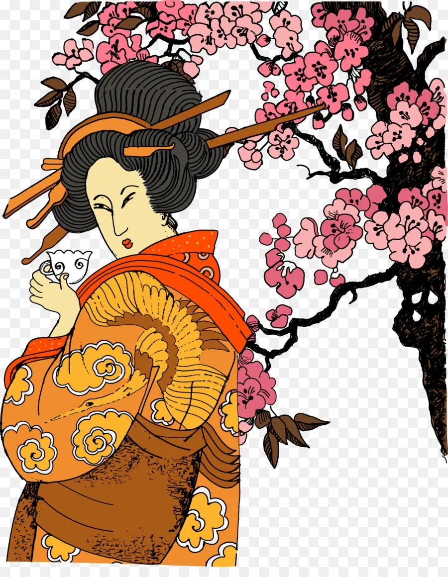 Geisha，Mujer PNG