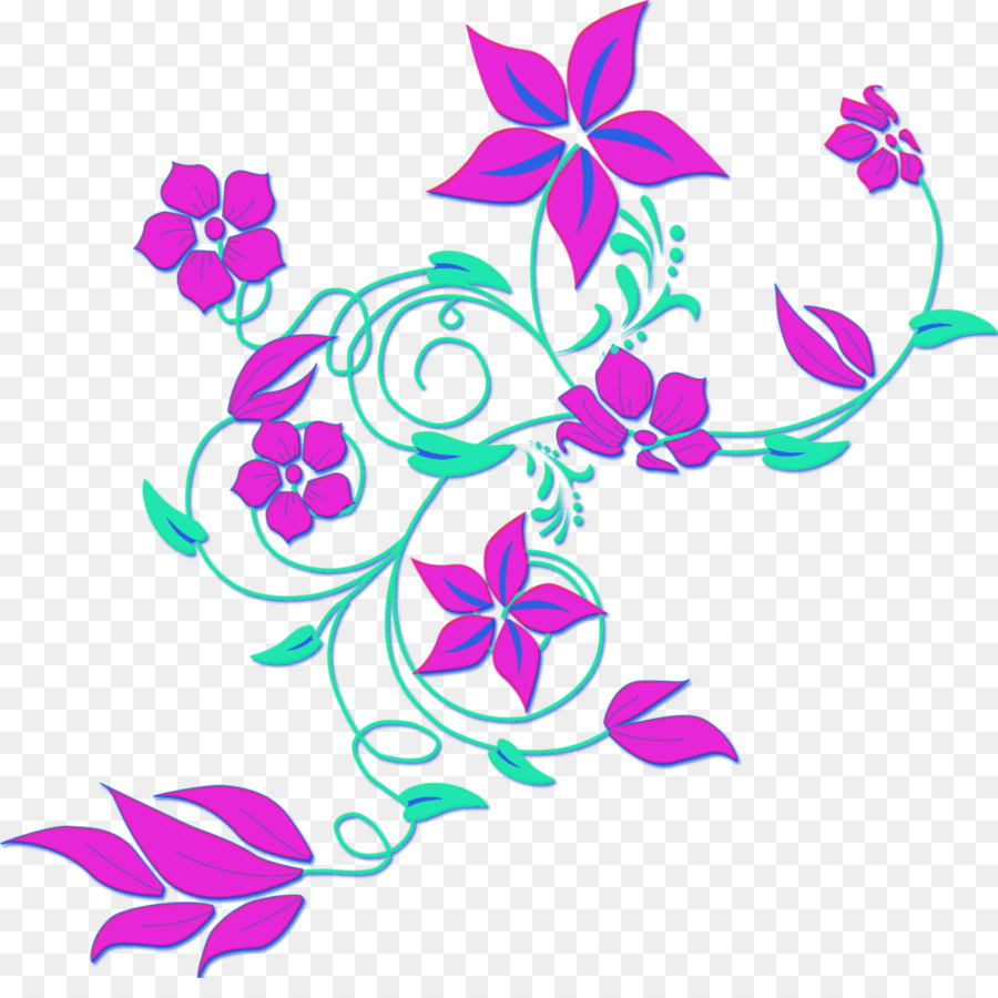 Diseño Floral，Púrpura PNG