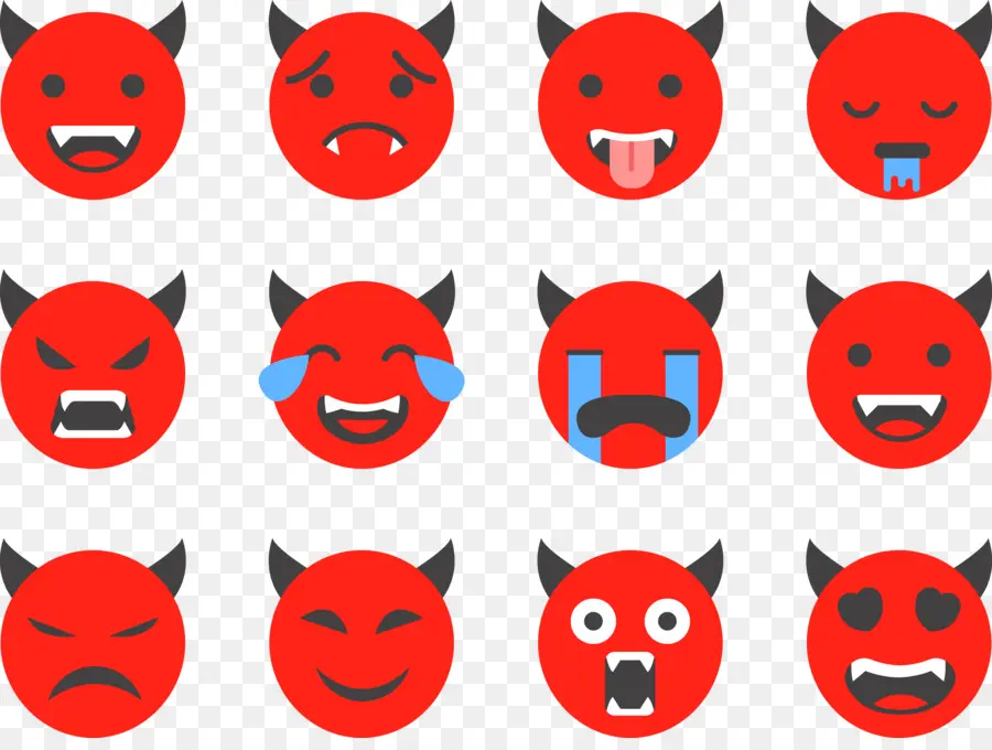 Emojis Del Diablo，Emociones PNG