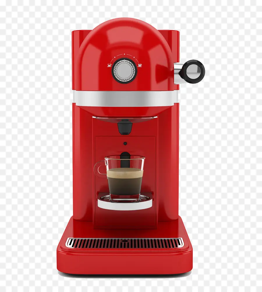 Máquina De Café Espresso Roja，Moderno PNG