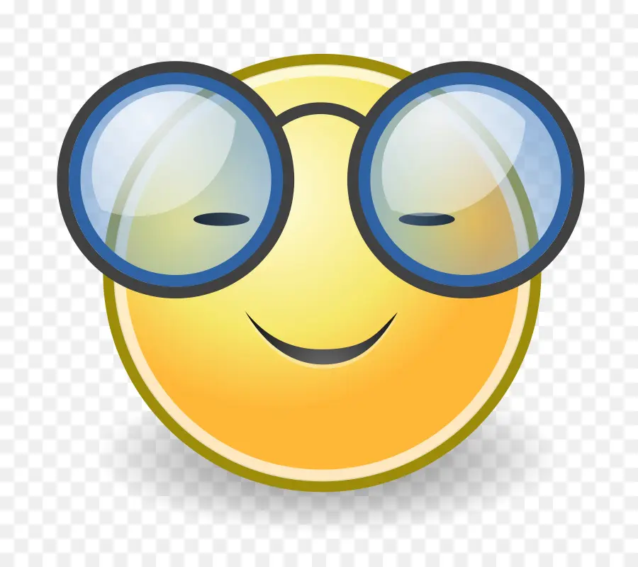 Smiley Con Gafas，Rostro PNG