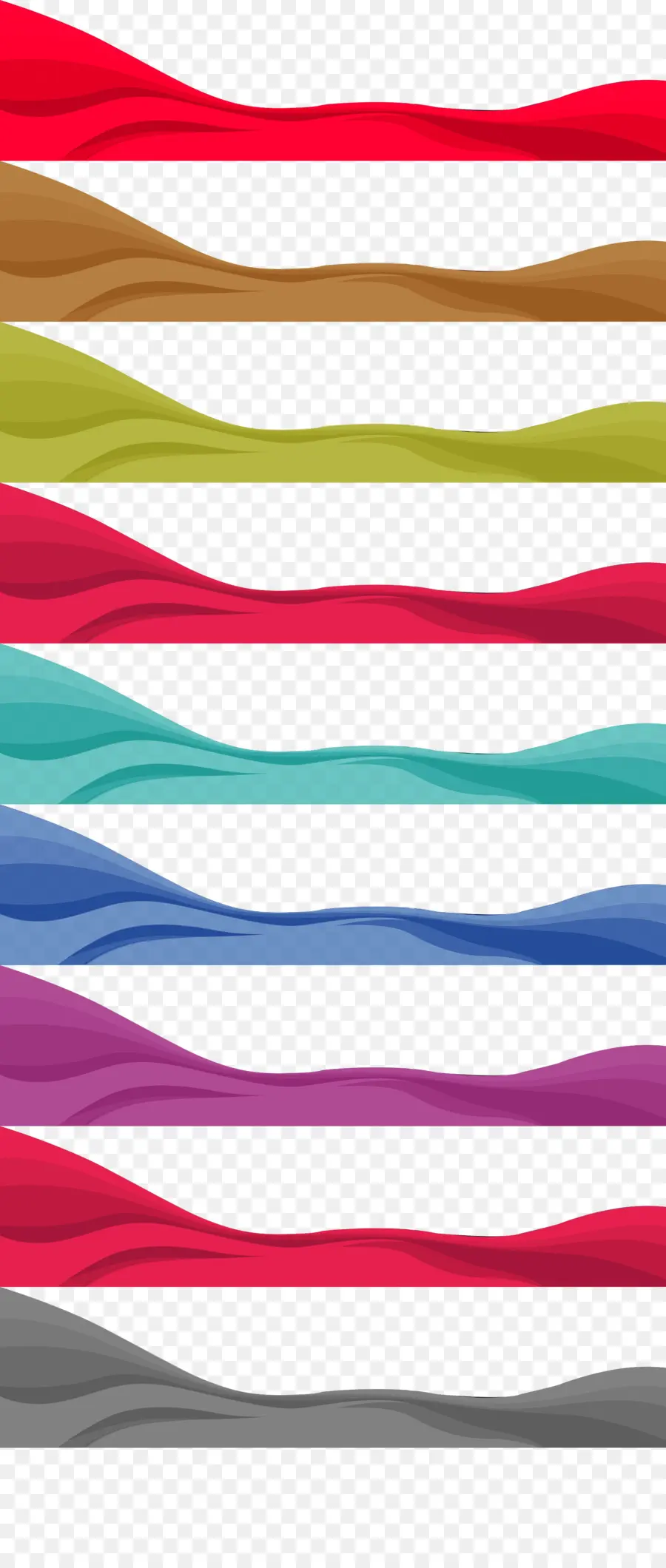 Olas Coloridas，Rayas PNG