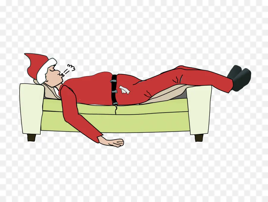 Papá Noel，Durmiendo PNG