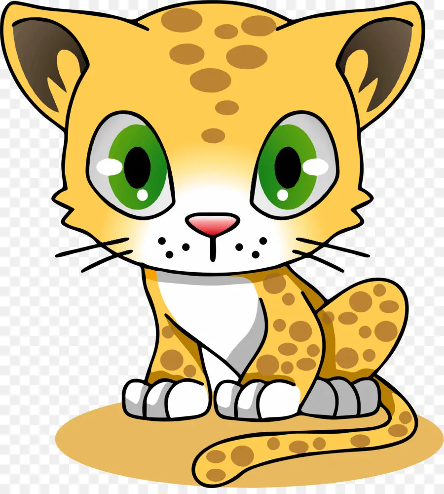 Leopardo De Dibujos Animados，Lindo PNG