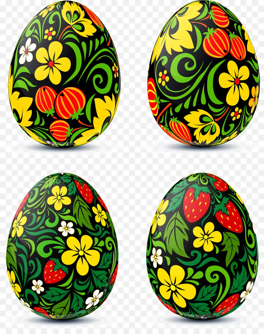 Huevos Decorados，Floral PNG