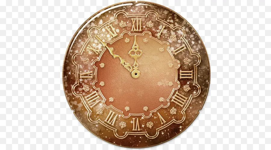 Reloj De Bronce，Números Romanos PNG