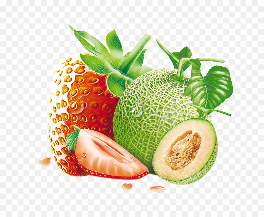 Fresa Y Melón，Rebanadas PNG