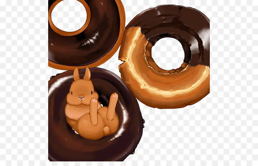 Donas De Chocolate，Conejo PNG