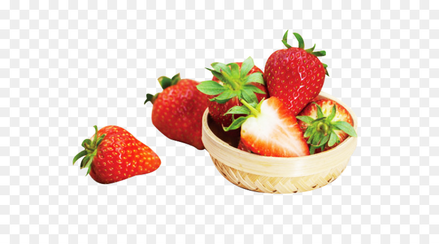 Cesta De Fresas，Fruta PNG